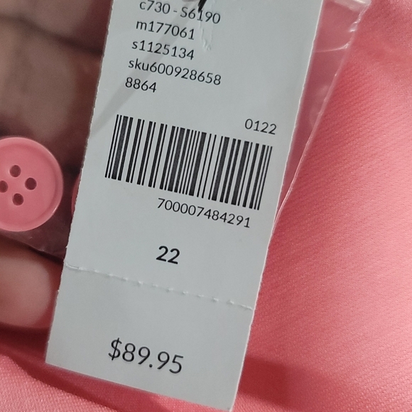 Lane Bryant Pink Blazer Single Button Stretch Fabric - Picture 7 of 7